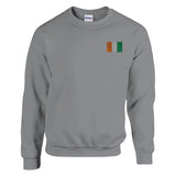 Sweat-shirt côte d’ivoire broderie couleur coton mélangé