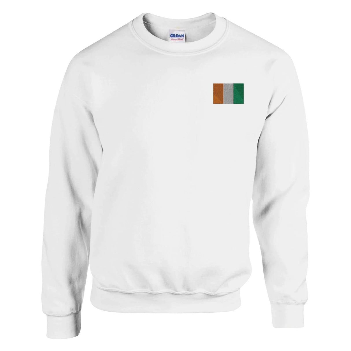Sweat-shirt côte d’ivoire broderie couleur coton mélangé