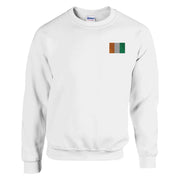 Sweat-shirt côte d’ivoire broderie couleur coton mélangé