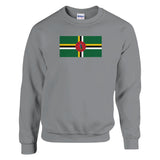 Sweat-shirt dominique drapeau coton mélangé brodé doux