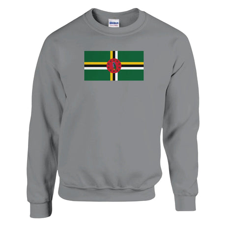 Sweat-shirt dominique drapeau coton mélangé brodé doux