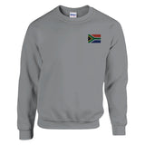 Sweat-shirt drapeau afrique du sud broderie mélange doux