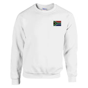 Sweat-shirt drapeau afrique du sud broderie mélange doux