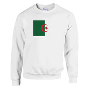 Sweat-shirt drapeau algérie coton mélangé brodé doux