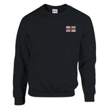 Sweat-shirt drapeau angleterre broderie couleur coton mélangé
