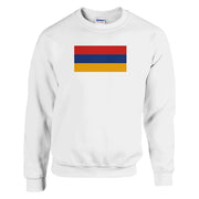 Sweat-shirt drapeau arménie coton mélangé broderie