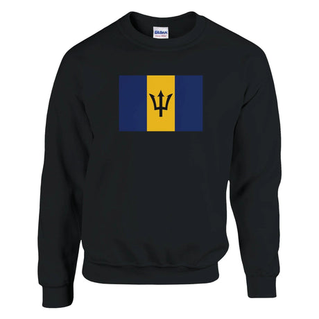Sweat-shirt drapeau barbade coton mélangé broderie