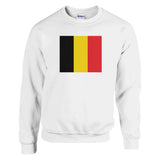 Sweat-shirt drapeau belgique coton mélangé brodé doux