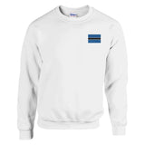 Sweat-shirt drapeau botswana broderie couleur coton mélangé
