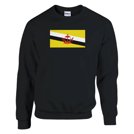 Sweat-shirt drapeau brunei coton mélangé broderie