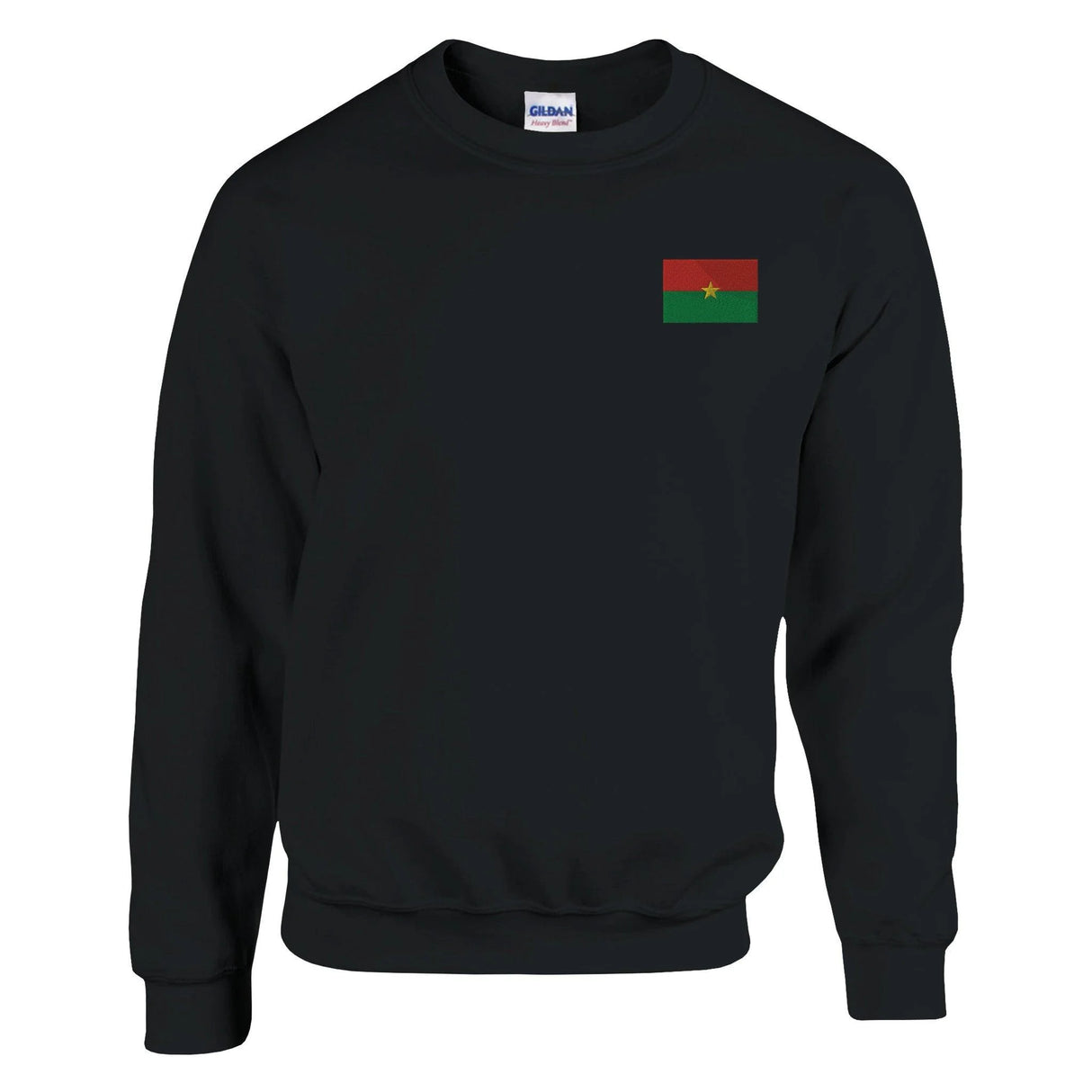 Sweat-shirt drapeau burkina faso coton mélangé broderie couleur