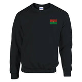 Sweat-shirt drapeau burkina faso coton mélangé broderie couleur