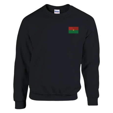 Sweat-shirt drapeau burkina faso coton mélangé broderie couleur