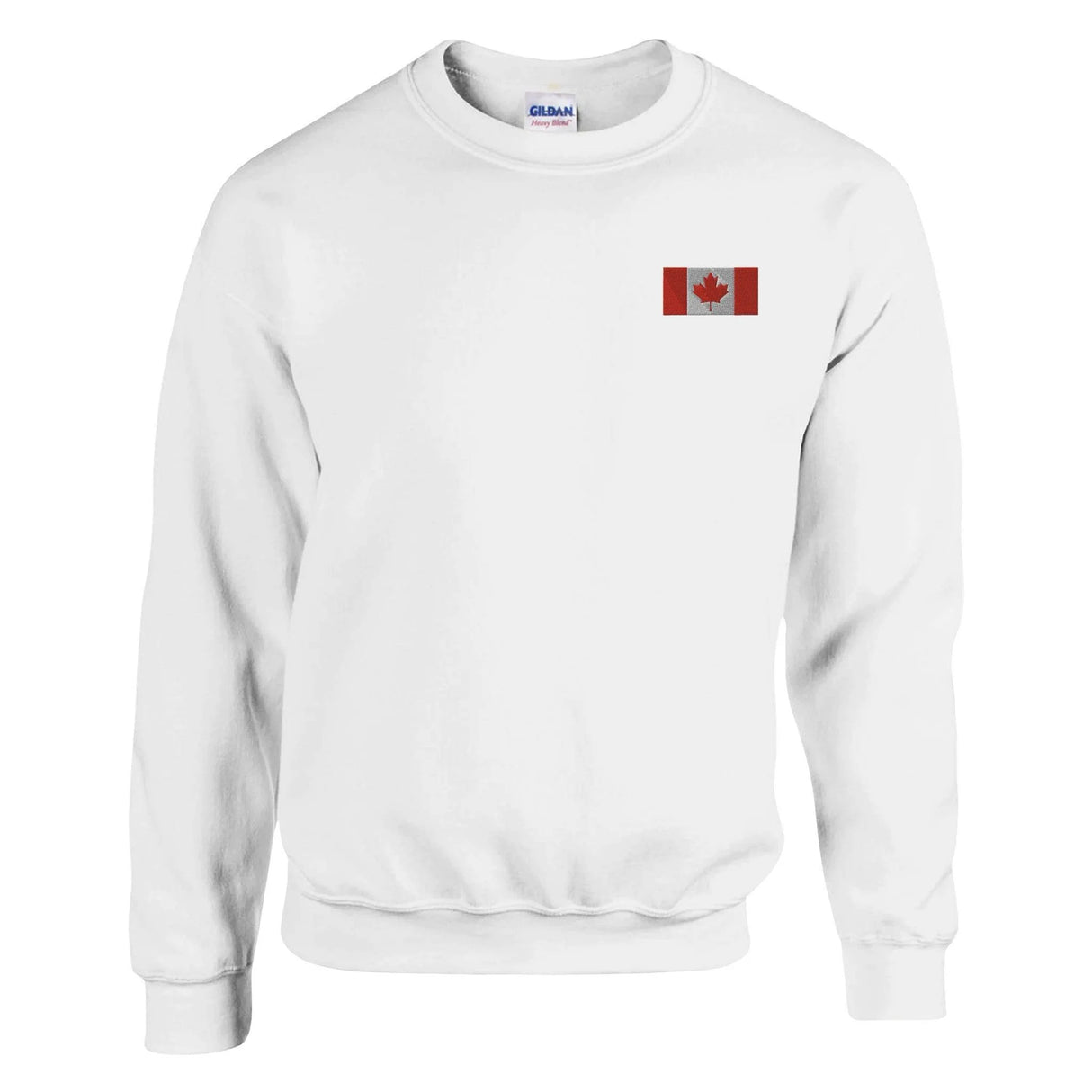 Sweat-shirt drapeau canada broderie couleur coton mélangé