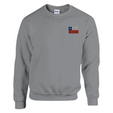 Sweat-shirt drapeau chili broderie couleur coton mélangé