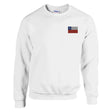Sweat-shirt drapeau chili broderie couleur coton mélangé
