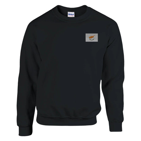 Sweat-shirt drapeau chypre broderie couleur coton mélangé
