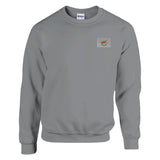 Sweat-shirt drapeau chypre broderie couleur coton mélangé