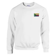 Sweat-shirt drapeau comores broderie couleur mélange doux