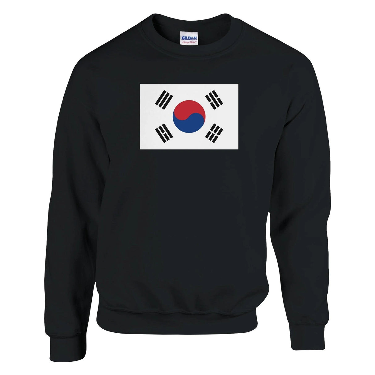 Sweat-shirt drapeau corée du sud coton mélangé brodé