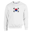 Sweat-shirt drapeau corée du sud coton mélangé brodé