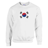 Sweat-shirt drapeau corée du sud coton mélangé brodé