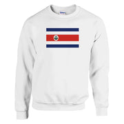 Sweat-shirt drapeau costa rica coton mélangé brodé