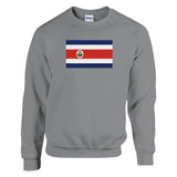 Sweat-shirt drapeau costa rica coton mélangé brodé