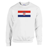 Sweat-shirt drapeau croatie coton mélangé brodé doux