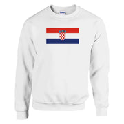 Sweat-shirt drapeau croatie coton mélangé brodé doux