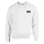 Sweat-shirt drapeau cuba broderie couleur coton mélangé