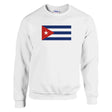 Sweat-shirt drapeau cuba coton mélangé brodé confortable