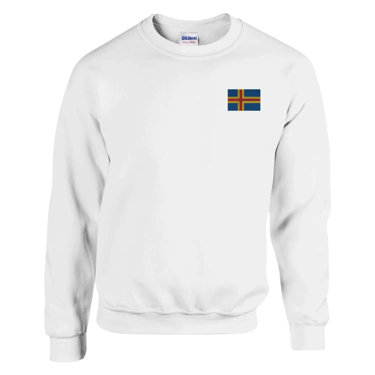 Sweat-shirt drapeau d’åland en broderie - pixelformaflag
