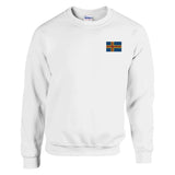 Sweat-shirt drapeau d’åland en broderie - pixelformaflag