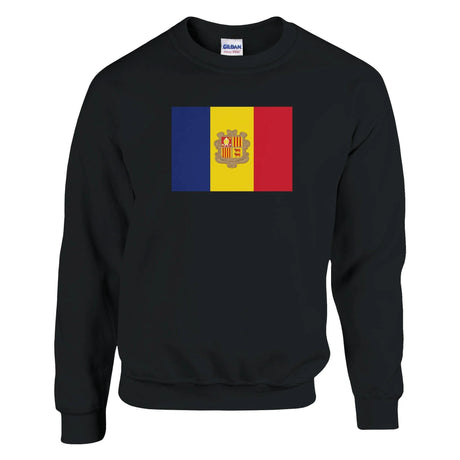 Sweat-shirt drapeau d’andorre coton mélangé brodé