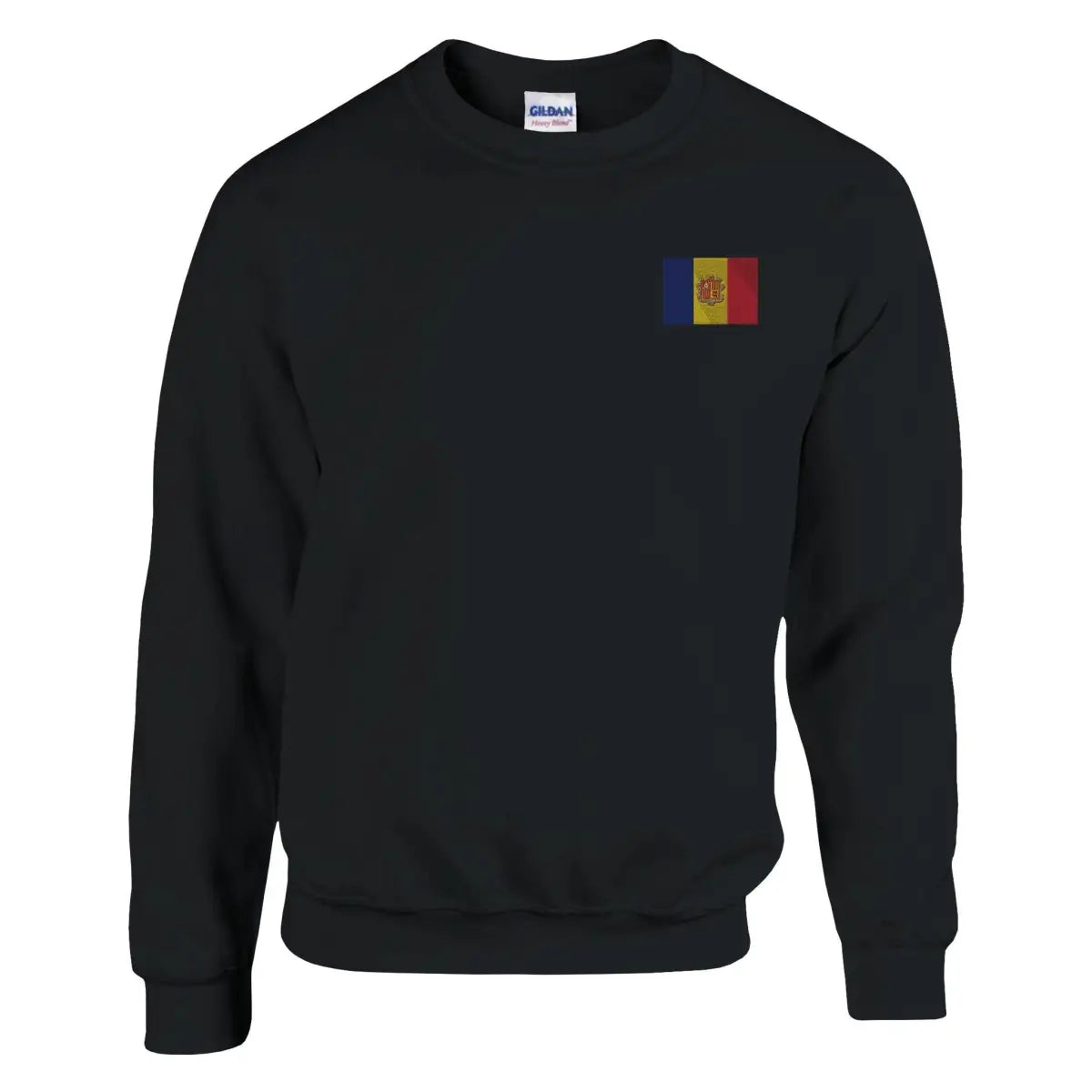 Sweat-shirt Drapeau d'Andorre en broderie - Pixelforma 