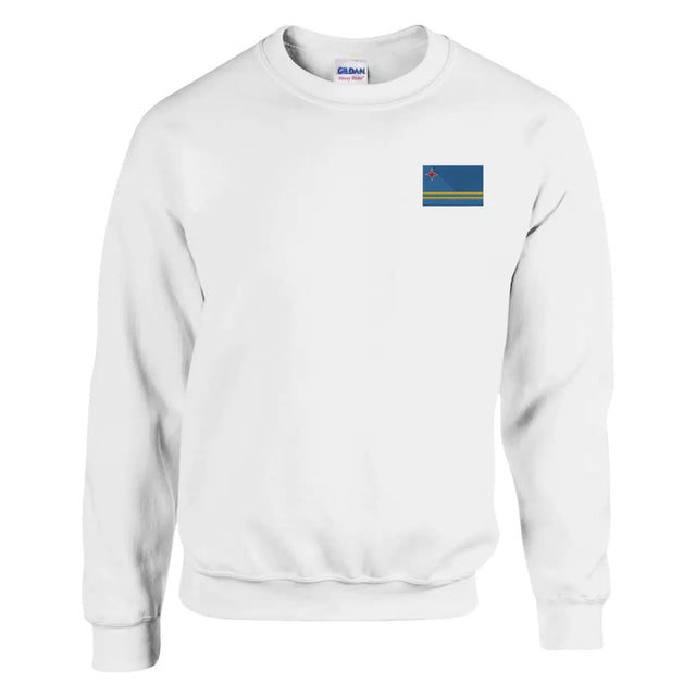 Sweat-shirt Drapeau d'Aruba en broderie - Pixelforma 