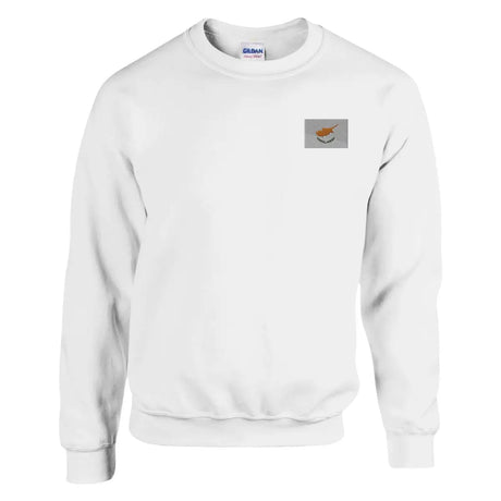 Sweat-shirt Drapeau de Chypre en broderie - Pixelforma 