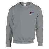 Sweat-shirt drapeau de cuba en broderie - pixelformaflag