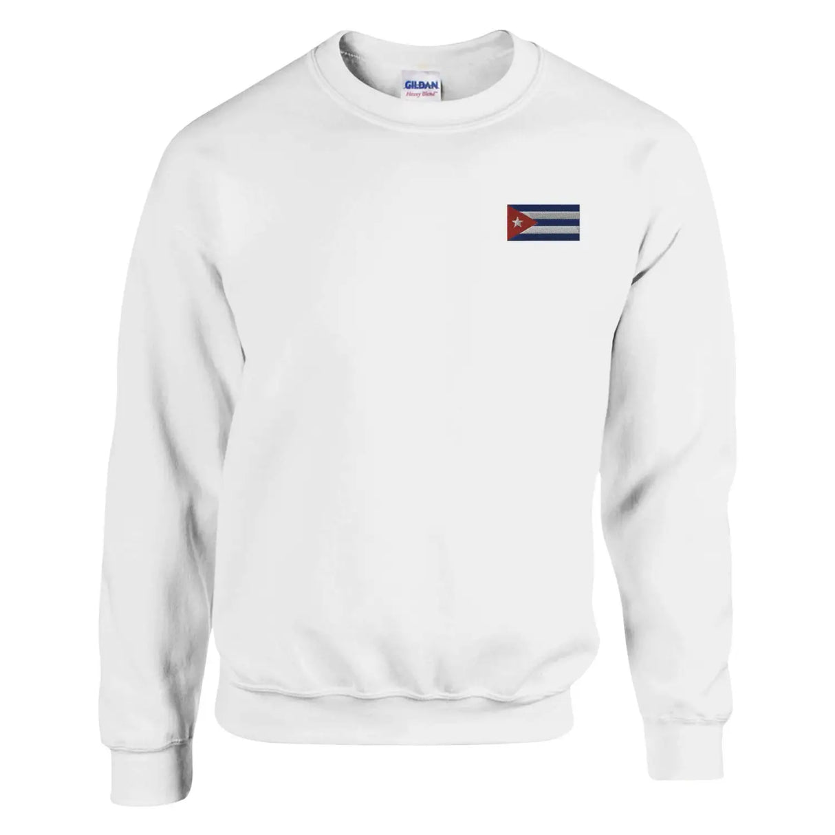 Sweat-shirt drapeau de cuba en broderie - pixelformaflag