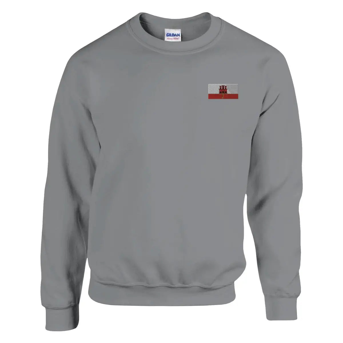 Sweat-shirt Drapeau de Gibraltar en broderie - Pixelforma 