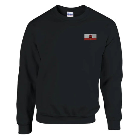 Sweat-shirt Drapeau de Gibraltar en broderie - Pixelforma 