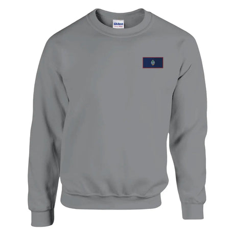 Sweat-shirt drapeau de guam en broderie - pixelformaflag