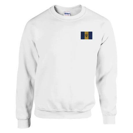 Sweat-shirt drapeau de la barbade en broderie - pixelformaflag