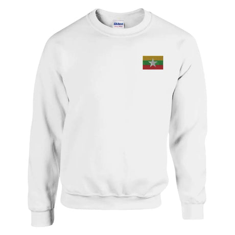 Sweat-shirt Drapeau de la Birmanie en broderie - Pixelforma 