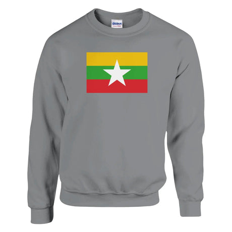 Sweat-shirt drapeau birmanie coton mélangé confortable