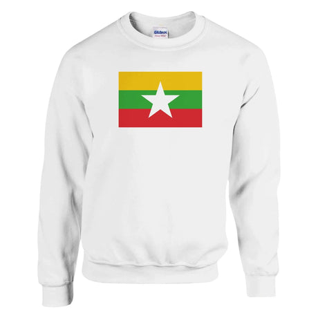 Sweat-shirt drapeau birmanie coton mélangé confortable
