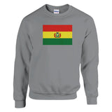 Sweat-shirt drapeau bolivie coton mélangé broderie