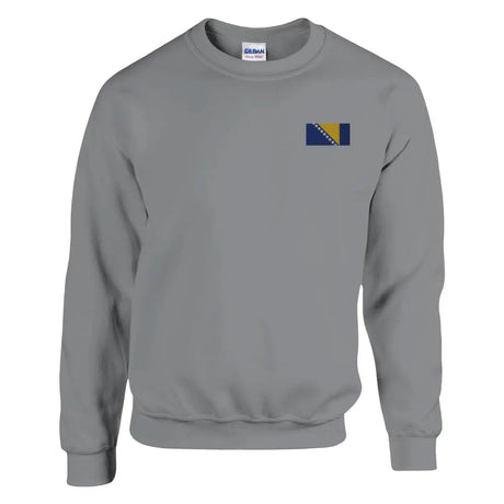 Sweat-shirt drapeau de la bosnie-herzégovine en broderie - pixelformaflag