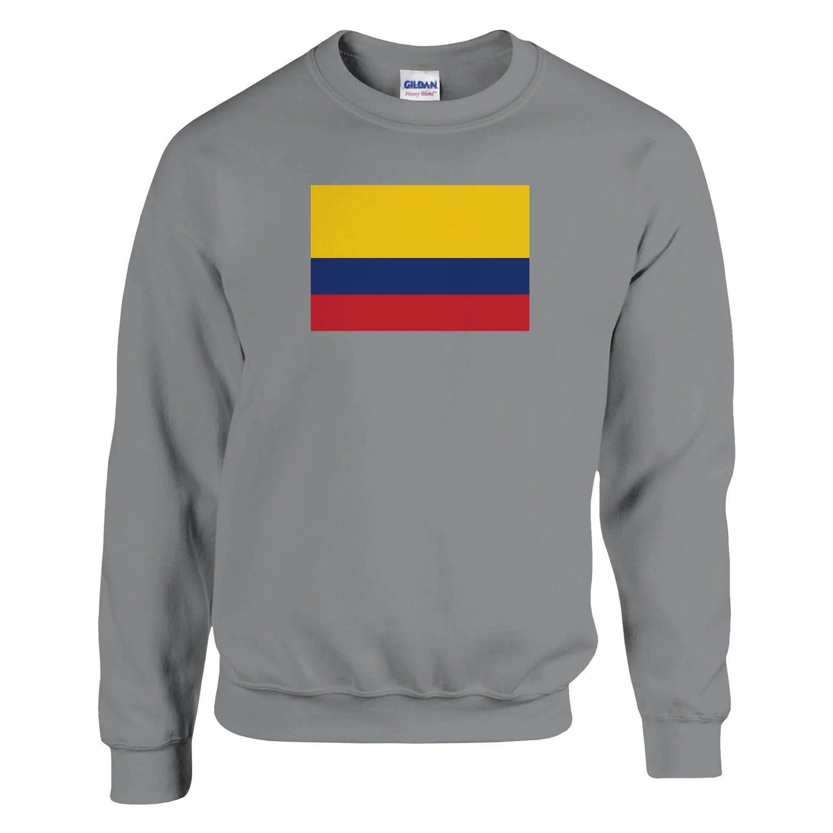 Sweat-shirt drapeau colombie coton mélangé brodé confortable